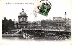 Paris - L'Institut et le Pont des Arts - CPA 