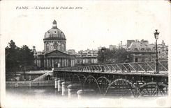 Paris - 1 - L'Institut et le Pont des Arts - CPA 
