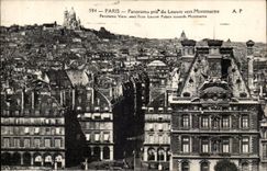 Paris - 1 - Panorama pris du Louvre vers Montmartre - CPA 