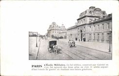 Paris - 7 - the Military academy - horse - horse - CPA
