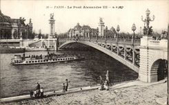 Paris - 7 - the Bridge Alexandre III - CPA