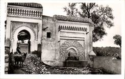 Africa - Africa - Morocco - Morocco - Meknes - Fountain and Gate on the Walls - ass - donkey - CPA