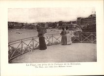 Dinard CPA the beach seen from of the terrace of the Inhabitant of Saint Malo