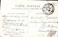 Fantaisie - Couple - Militaria - Soldier singing a song - humour - CPA 