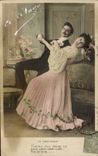 Fantaisie - Couple - Dancing together CPA 
