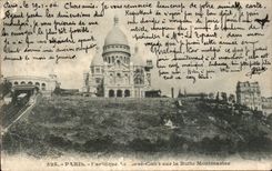 Paris - 1904 - Basilique du Sacre Coeur sur la Butte Montmartre CPA 