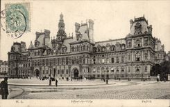 Paris - 4 - Hotel de Ville CPA 