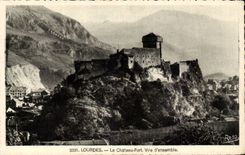 Lourdes - the Castle Fort - Overall picture - CPA