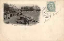 Paris - La Seine au Pont des Arts - CPA 