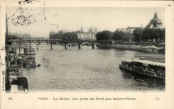 Paris - La Seine vue prise du Pont des Saints Peres - CPA 