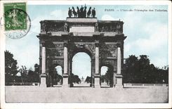 Paris - 7 - L'Arc de Triomphe es Tuileries - CPA 