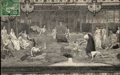 Paris - 5 it Sorbonne - the Fresco of the Large Amphitheater - CPA