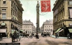 Paris - 1 - Colonne Vendome - cheval - horses - CPA 