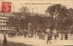 Paris CPA Public garden of Arts and Trades