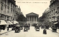 Paris CPA the Madeleine and the royal street