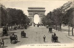 Paris CPA Arc de Triomphe and the Elysees Fields
