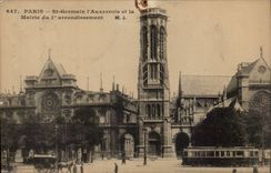 Paris CPA St Germain l'auxerrois et la mairie du 1er arrondissement