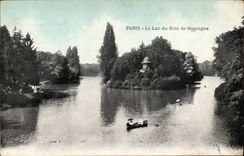 Paris CPA le lac du bois de Boulogne