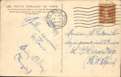 Paris CPA CAthedrale Notre dAme de paris et le quai de Montebello