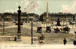 Paris CPA La place de la Concorde