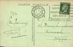 Paris CPA L'opera La place et la station du metropolitain