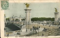 Paris CPA the bridge Alexandre and the small palace