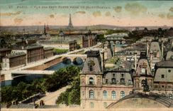 Paris CPA Vue des sept ponts prise de St Germain 