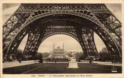 Paris CPA Trocadero taken under the Eiffel Tower