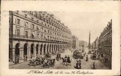 Paris CPA L'hotel Lotte et la rue de Castiglione