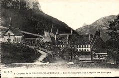 Dauphine CPA das Kloster des grossen chartreuse Haupteingangs und die Wolbung aus dem Ausland