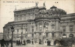 Paris CPA L'opera Garnier Vue de la rue Scribe