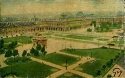 Paris CPA Perspective sur le Carrousel