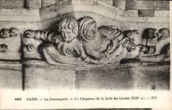 Paris CPA La conciergerie Un chapiteau de la salle des gardes (13eme)