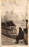 Paris CPA L'ancetre des bouquinistes Notre Dame (metier)