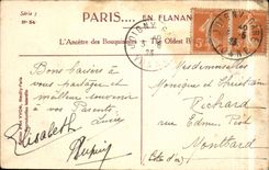 Paris CPA L'ancetre des bouquinistes Notre Dame (metier)