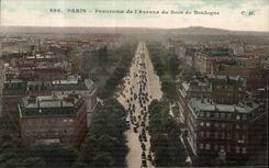 Paris CPA Panorama of the avenue of the Wood of Boulogne