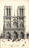Paris CPA Facade de Notre Dame