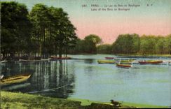 Paris CPA Le lac du bois de Boulogne 