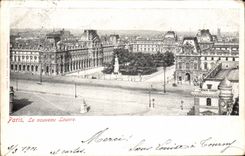Paris CPA Le noiveau Louvre
