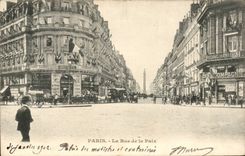 Paris CPA the street of peace