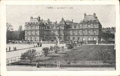 Paris CPA the Senate Garden of Luxembourg