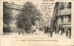 Paris CPA Place Saint Georges Rue Notre DAme de Lorette