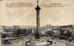 Paris CPA Column of Bastille July