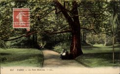 Paris CPA the park Heap