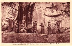 CPA Calvaire of Lourdes 14th Jesus Station is given in the sepulchre