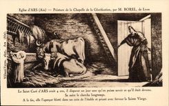 CPA Ars Church Painting of the vault of the glorification by Mr Borel of Lyon (cows)