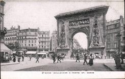 Paris CPA Boulevard and Porte Saint Denis