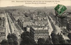 Paris CPA Panorama of Paris taken of Arc de Triomphe of the Avenues star Shakes and Friedland