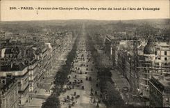 Paris CPA Which occurred of the Elysees Fields seen from of Arc de Triomphe