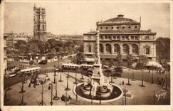 Paris CPA La place du Chatelet et la tour Saint Jacques